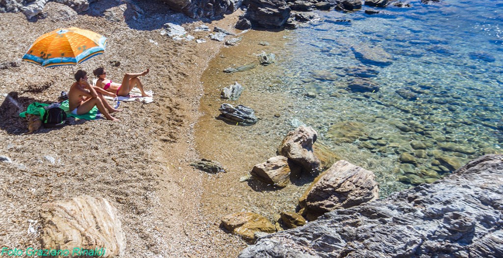 The exotic beach of Felciaio on Elba island
