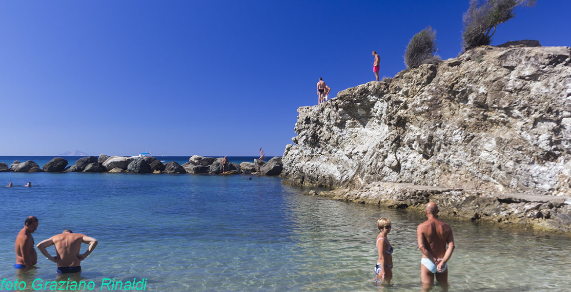 The exotic beach of Felciaio on Elba island