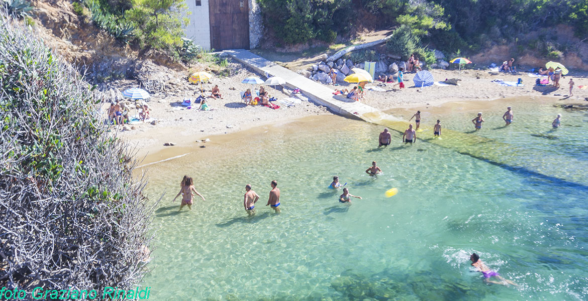 The exotic beach of Felciaio on Elba island