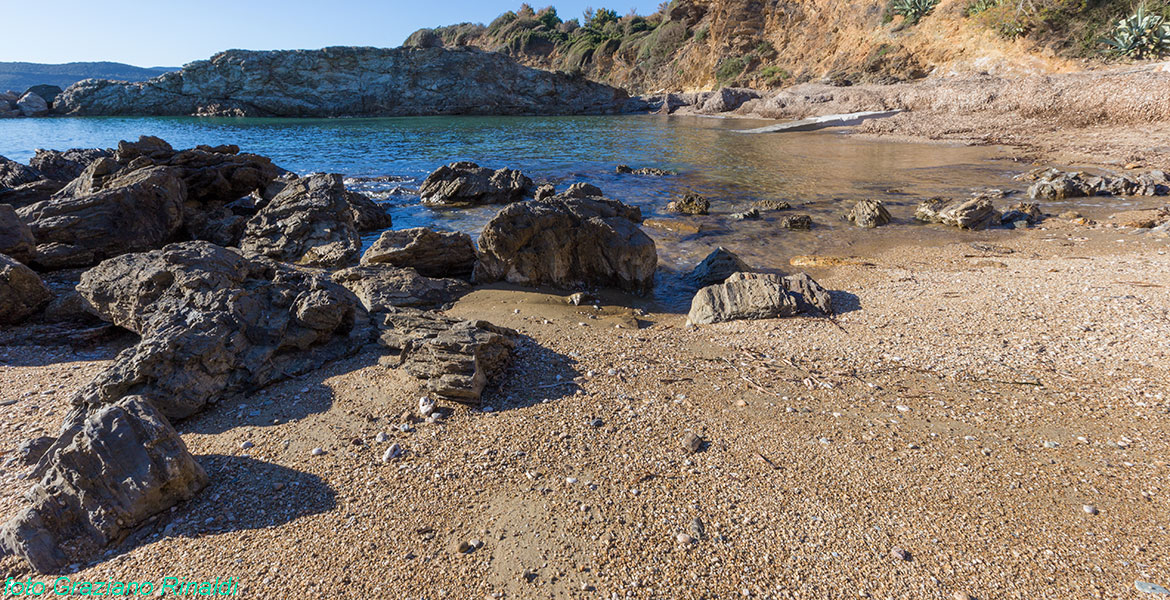 The exotic beach of Felciaio on Elba island