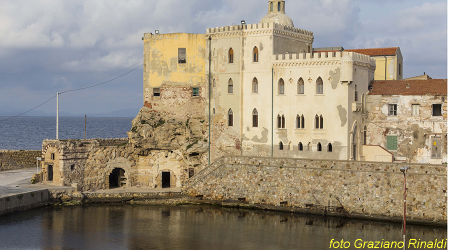 Blog Elba Island Pianosa Tuscan Archipelago National Park suggestive building on the little port