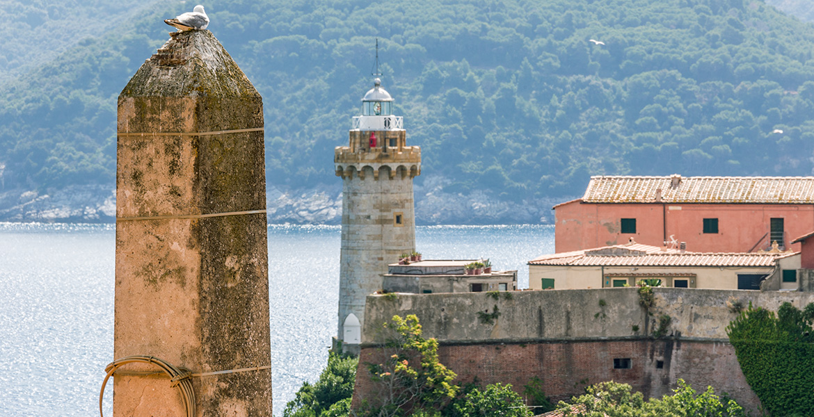 Portoferraio Elba Island - Forte Stella seen from Forte Falcone