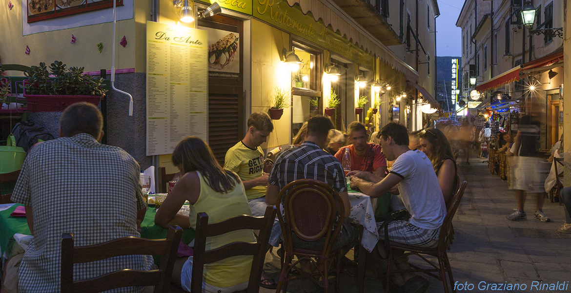 Elba Island, Porto Azzurro, evening, restaurant, family holiday, Italy, Toscana